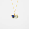 Green Shell Murano Aroma Necklace - Oceanic Depths | Energy & Healing | Diffuse on the go | Sterling Silver Gift