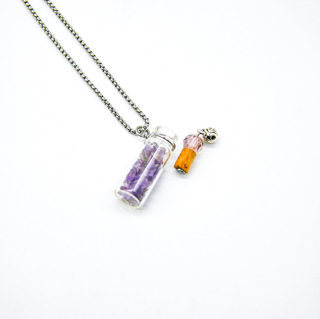 Amethyst Diffuser Necklace | Aroma Jewelry | Energy & Healing | Diffusing on the go