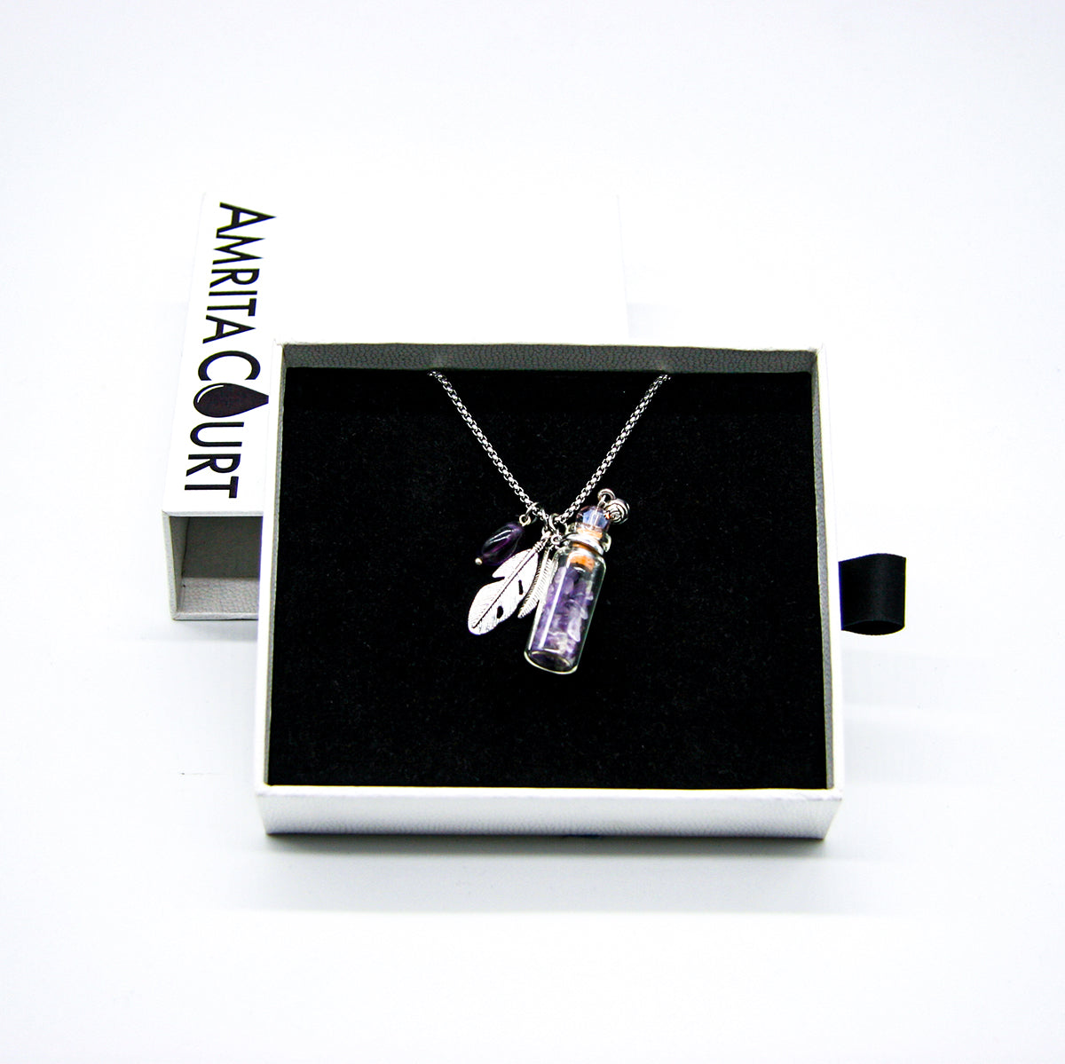 Amethyst Diffuser Necklace | Aroma Jewelry | Energy & Healing | Diffusing on the go