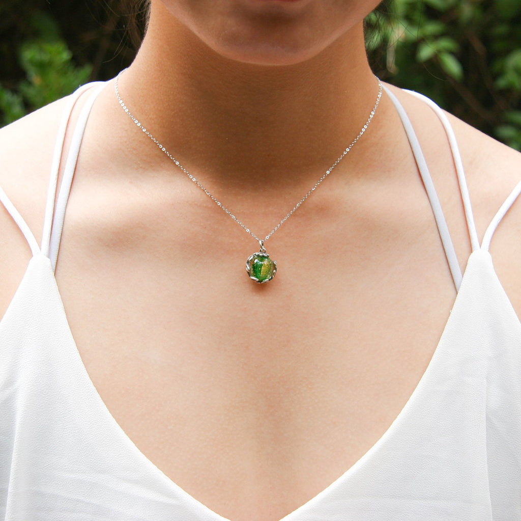 Planet Murano Aroma Necklace - Aurum Verdant | Energy & Healing | Diffuse on the go