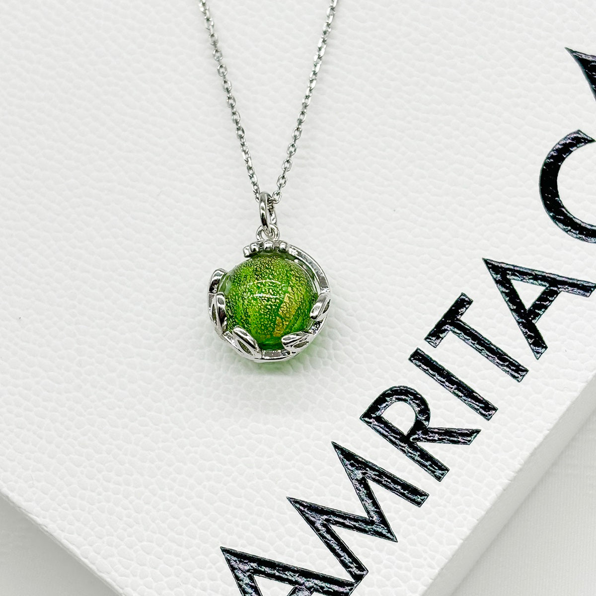 Planet Murano Aroma Necklace - Aurum Verdant | Energy & Healing | Diffuse on the go