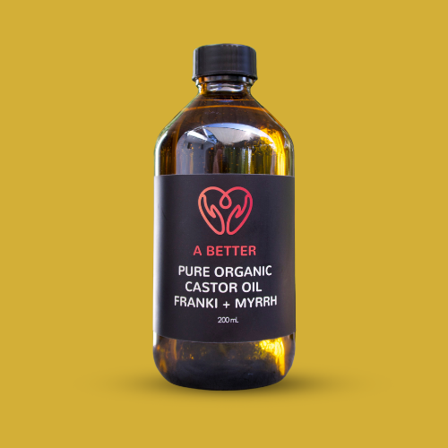 Organic Castor Oil with Frankincense & Myrrh 200 mL | Amber Glass
