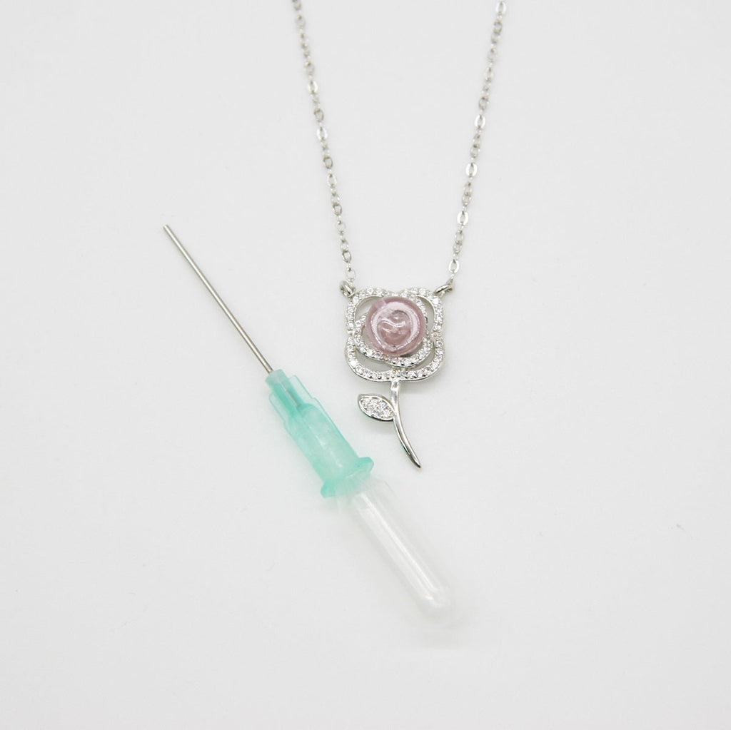 Sterling Silver Rose Garden Aroma Necklace - Pink | Energy & Healing | Diffuse on the go