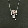Sterling Silver Rose Garden Aroma Necklace - Pink | Energy & Healing | Diffuse on the go