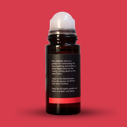 Organic Castor Oil Roll-On 50 mL | Rose Quartz Roller