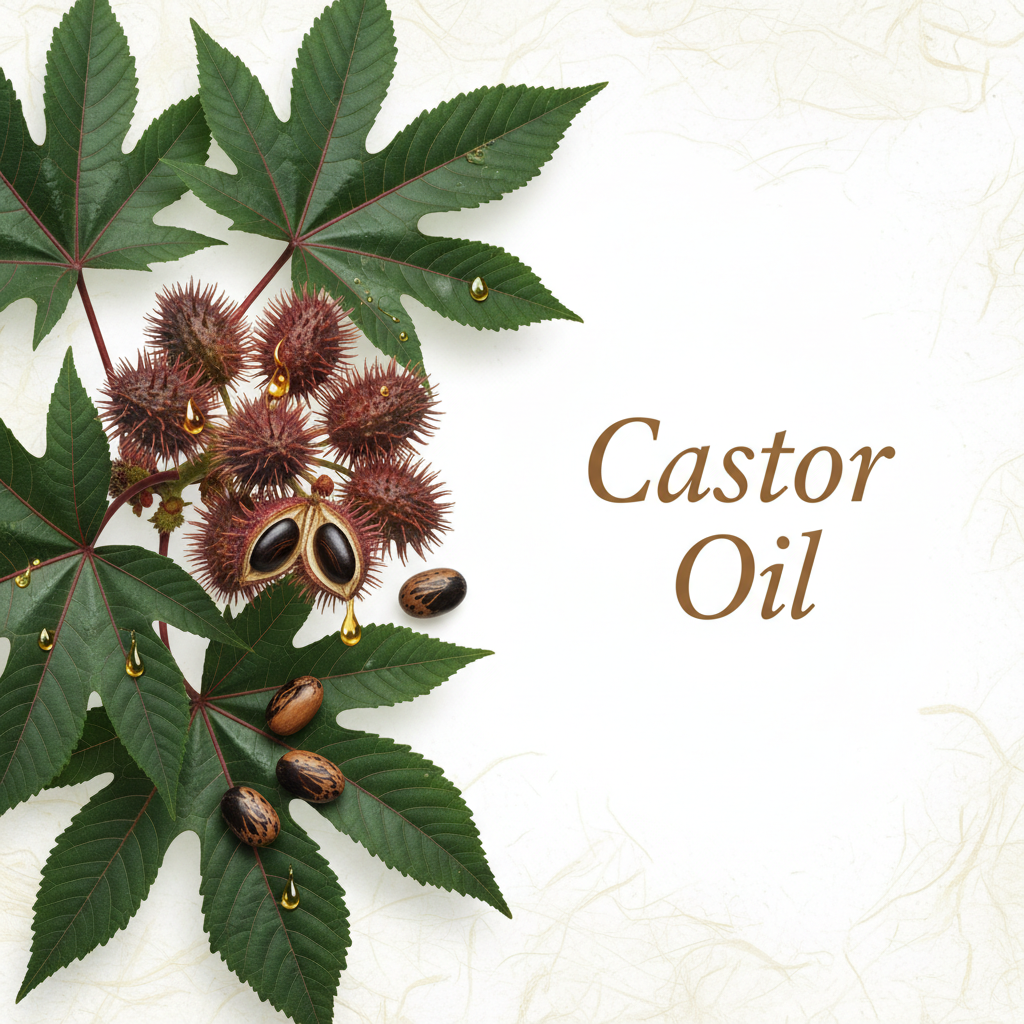 Organic Castor Oil with Frankincense & Myrrh 200 mL | Amber Glass